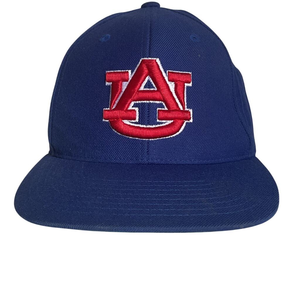 Vintage Auburn Snapback Tigers Hat Blue Red Logo Yupoong The Classics Cap